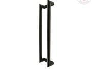 CDHE90 Offset Elliptical Tube Pull Handle 600mm OA - 560mm CTC Matt Black